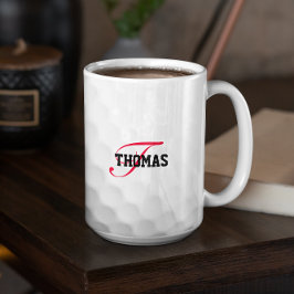Golf Boll Monogram-Personlig Två-Tonad Mugg