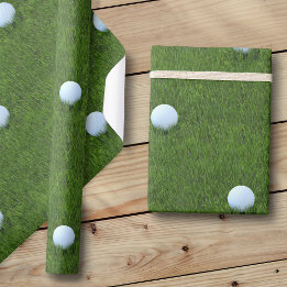 Golf Boll Mönster genom att lägga Grönt Golf Theme Presentpapper