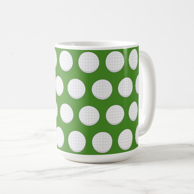 Golf Boll Mönster Kaffemugg (Framsida höger)
