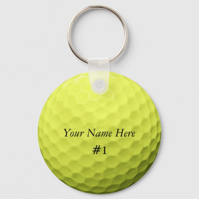 Golf Boll-nyckelkedja Anpassa den med ditt namn Nyckelring (Framsida)