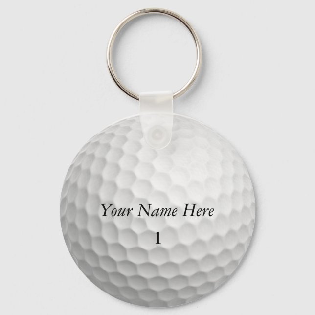Golf Boll-nyckelkedja Anpassa den med ditt namn Nyckelring (Framsida)