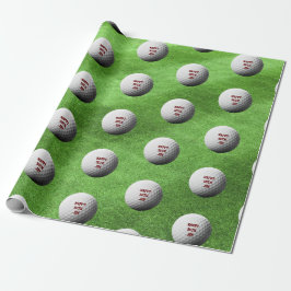 Golf Boll och Fairway Personlig Wrapping Papper Presentpapper