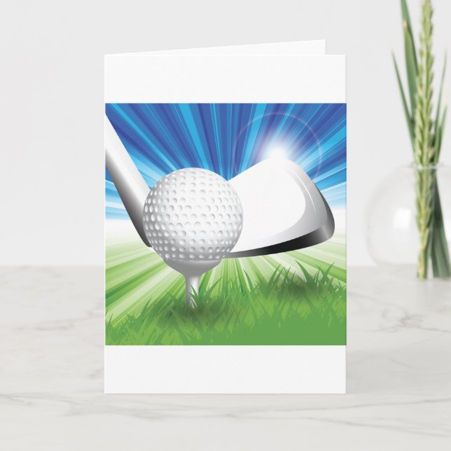 Golf Boll och Greeting Cards Kort (Framsida)