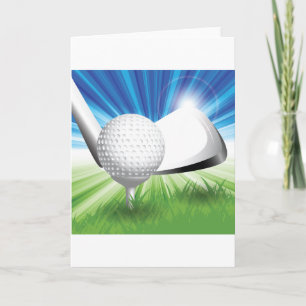 Golf Boll och Greeting Cards Kort
