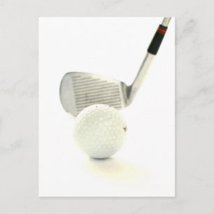 Golf Boll och Klubb vykort