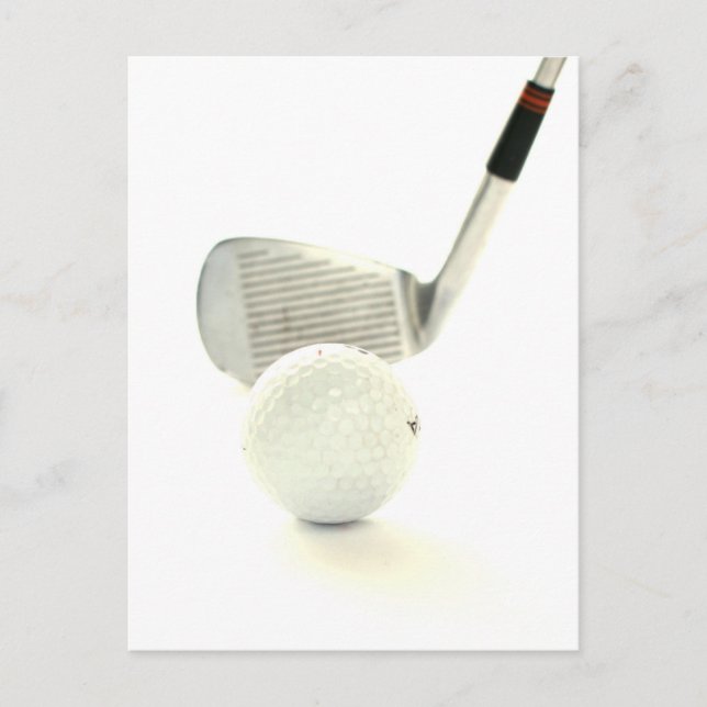 Golf Boll och Klubb vykort (Framsida)