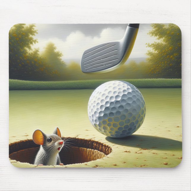 Golf Boll och mus Musmatta (Framsidan)
