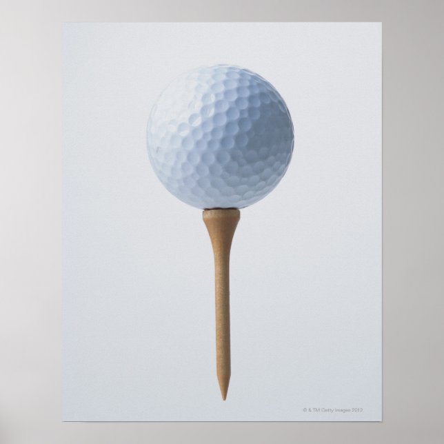 Golf Boll och Tee Poster (Framsidan)