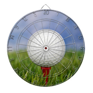 Golf Boll on Red Tee Darttavla