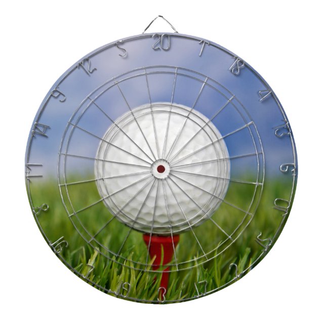Golf Boll on Red Tee Darttavla (Framsidan)