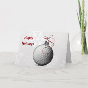 Golf boll ornament Holiday Greetings Helgkort