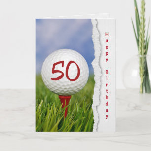 golf boll på borgen för 50-årsdagen kort