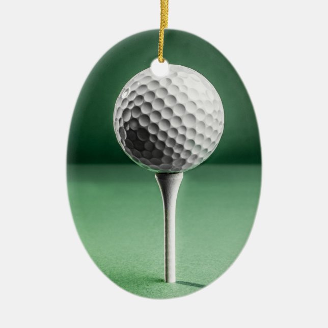 Golf Boll på Dekorationen Ceramic Julgransprydnad Keramik (Framsidan)