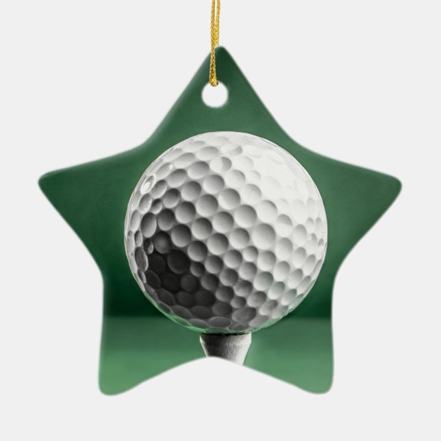 Golf Boll på Dekorationen Ceramic Julgransprydnad Keramik (Framsidan)