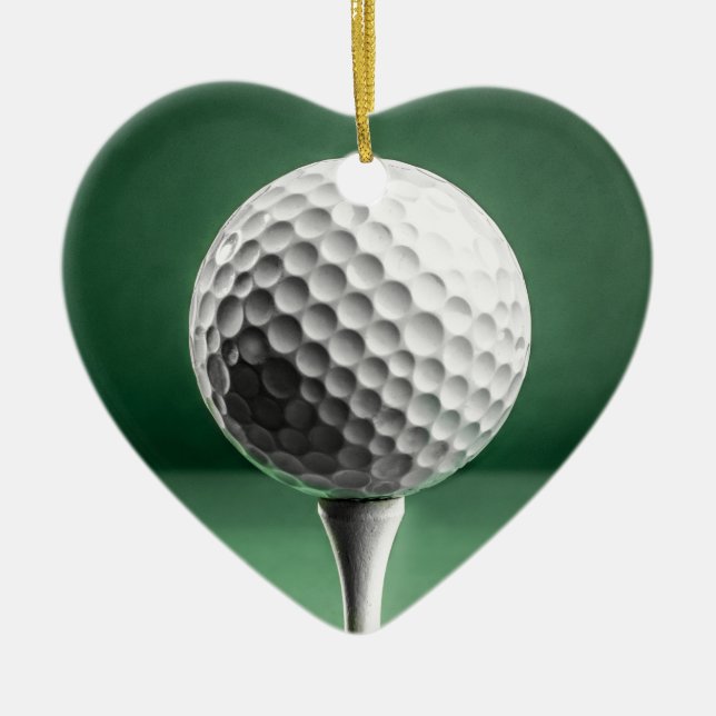 Golf Boll på Dekorationen Ceramic Julgransprydnad Keramik (Framsidan)