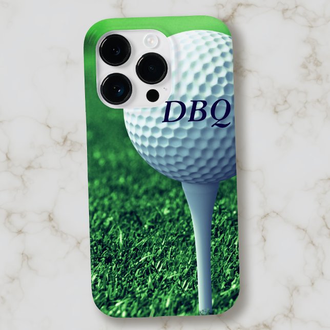 Golf Boll på den moderna monogramplansatsen Golfer (Love golf? Here's a your phone case! Just add your initials)