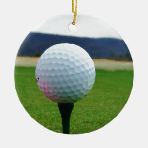 Golf Boll på en golfbana i bergsområden Julgransprydnad Keramik