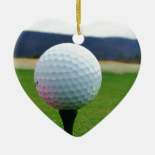 Golf Boll på en golfbana i bergsområden Julgransprydnad Keramik