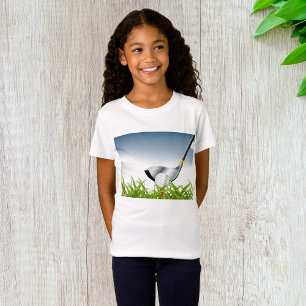 Golf Boll på en Tee Girls T-Shirt