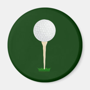 Golf Boll på en Tee Magnet