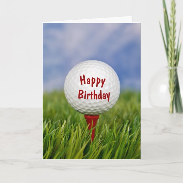 golf boll på födelsedagsgaranti kort (Framsida)