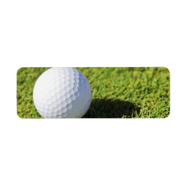 Golf Boll på Grönt Grass Course - Anpassad Returadress Etikett (Framsidan)