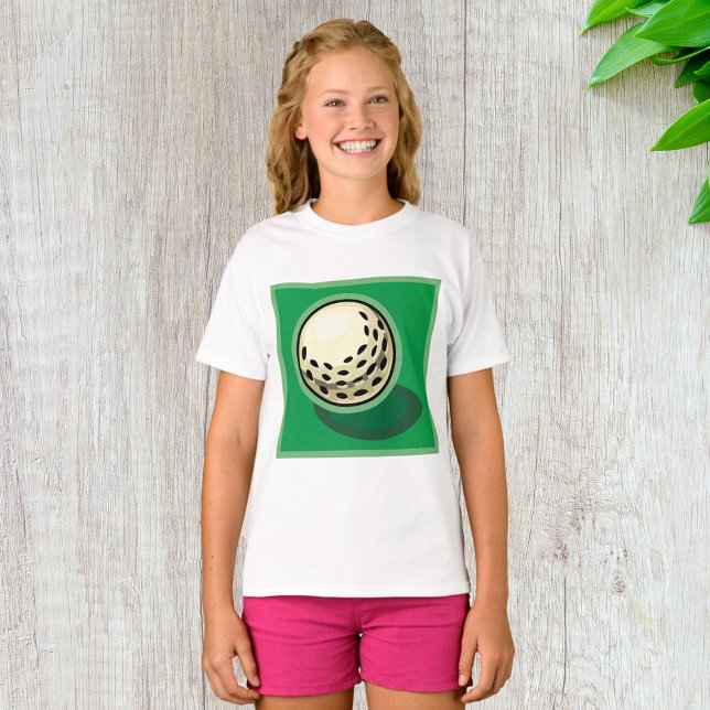 Golf Boll på Grönt T Shirt (Skapare uppladdad)
