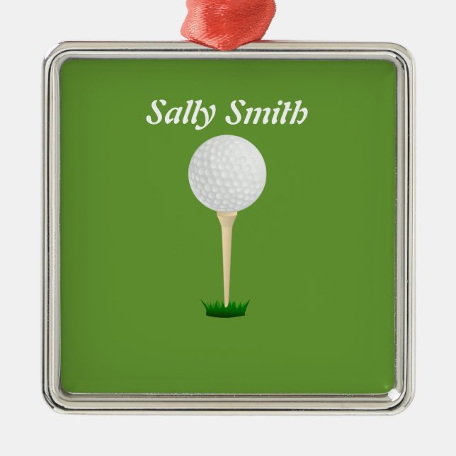 Golf boll på Grönten Ornament (Framsidan)
