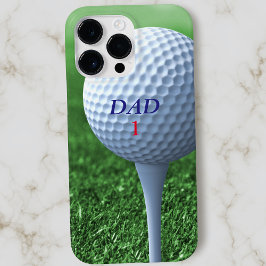 Golf Boll på Grönten Tee Pappa Namn Number Golfer