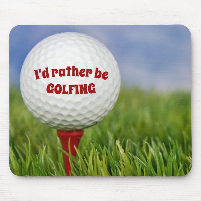 Golf Boll på Red Tee Musmatta (Framsidan)