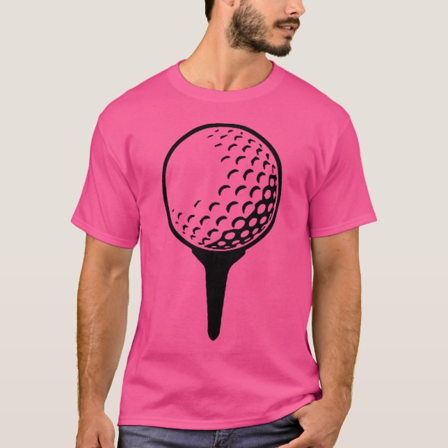 Golf Boll på T Shirt (Framsida)