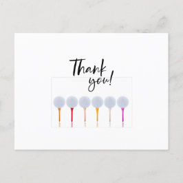 Golf boll på T Vykort