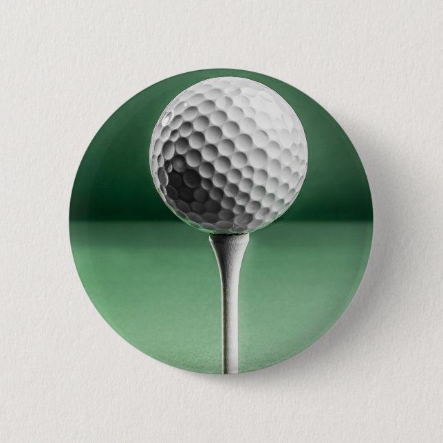 Golf Boll på Tee Knapp (Framsida)