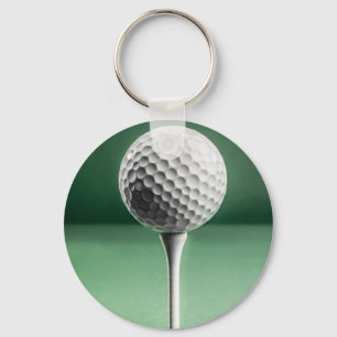 Golf Boll på Tee Nyckelring