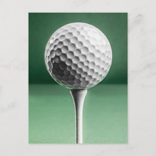 Golf Boll på Tee Vykort