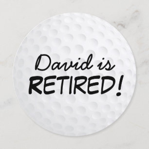 Golf Boll Pension Party Inbjudningar