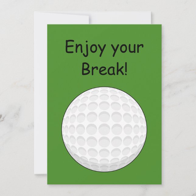 Golf Boll personalize Julkort (Framsida)
