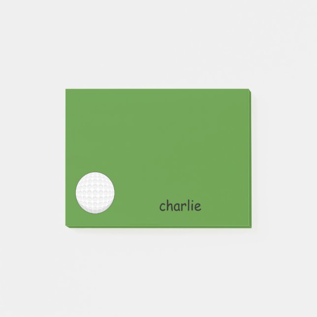 Golf Boll personalize Post-it Block (Framsida)