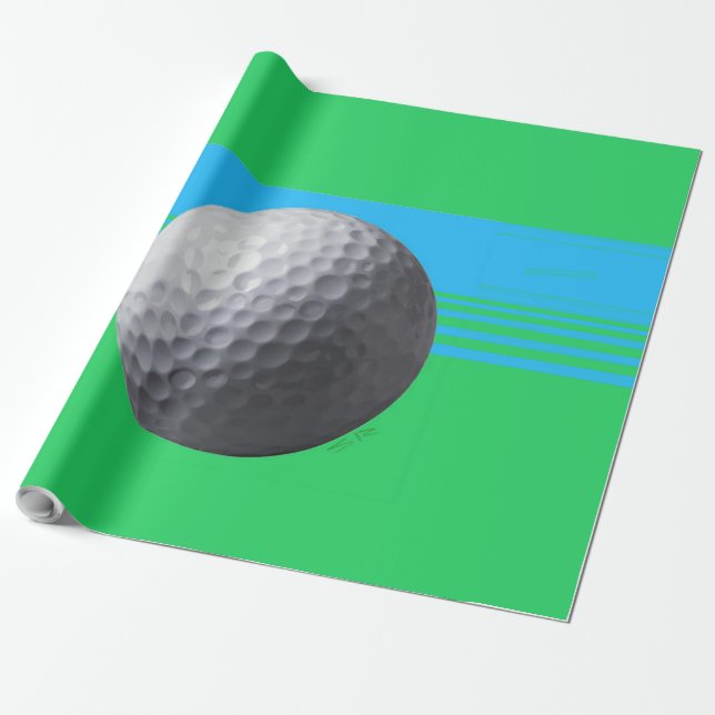 Golf Boll projektionsyta med papper stor yta Presentpapper (Utrullad)