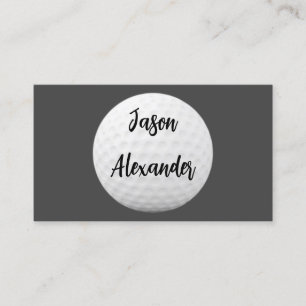 Golf boll ren minimalistisk grått och vit anpassni visitkort