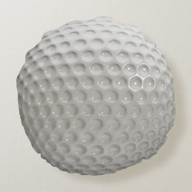 Golf Boll Roligt Sport Rund Kudde (Baksidan)