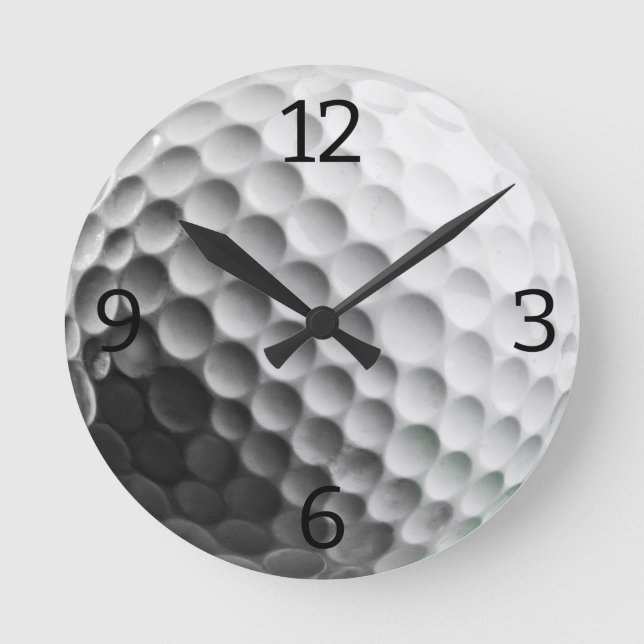 Golf Boll Round Clock Rund Klocka (Framsida)