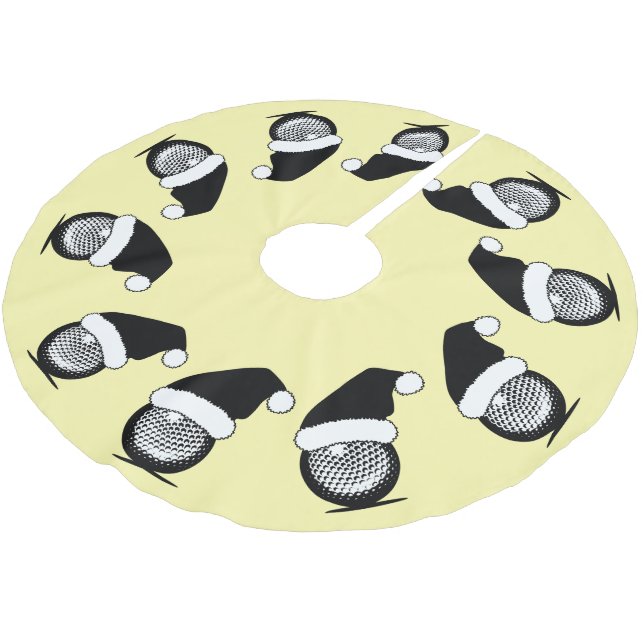 Golf Boll Santa Hat jul Julgransmatta Borstad Polyester (Vinklad)