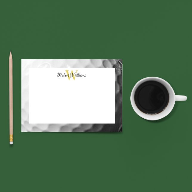 Golf Boll Se Monogram-Personlig Post-it Block (Skapare uppladdad)