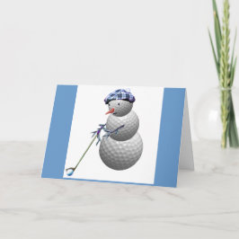 Golf Boll Snögubbe jul Helgkort
