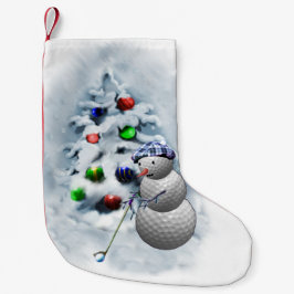 Golf Boll Snögubbe jul Liten Julstrumpa
