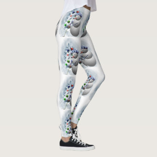 Golf Boll Snögubbe julbalkar Leggings