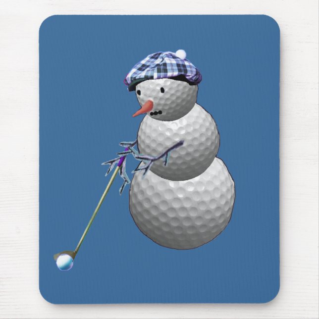 Golf Boll Snögubbe Musmatta (Framsidan)