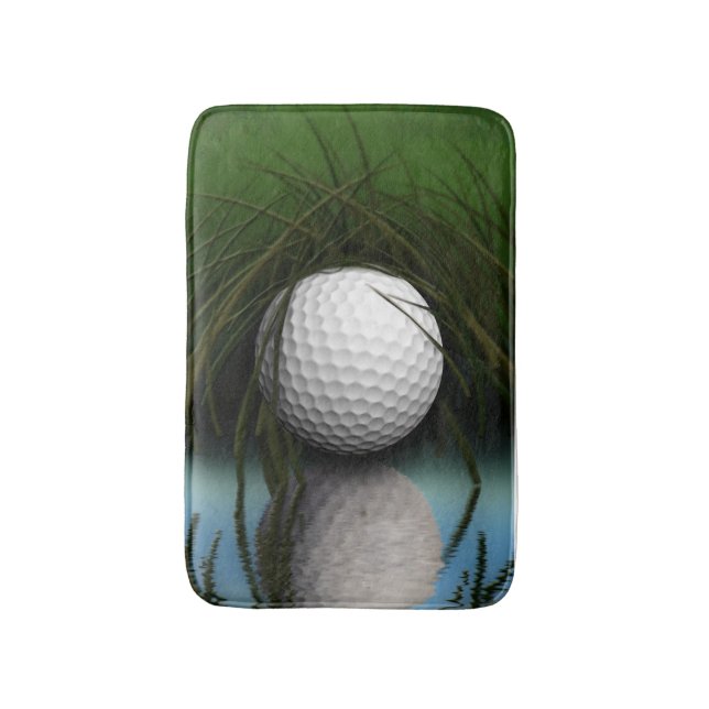 Golf Boll som Gömmer i grässport Humor Badrumsmatta (Framsidan (Vertikal))