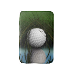 Golf Boll som Gömmer i grässport Humor Badrumsmatta